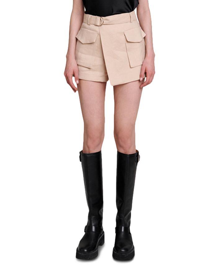 AIIZIE BEIGE BELTED SKORT - product image