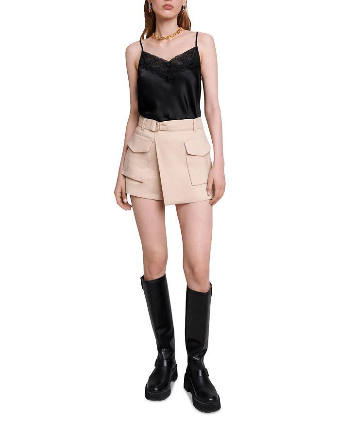 AIIZIE BEIGE BELTED SKORT - product image