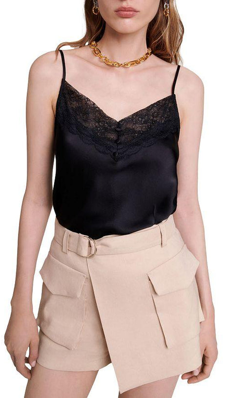 BEIGER SKORT MIT GÜRTEL 