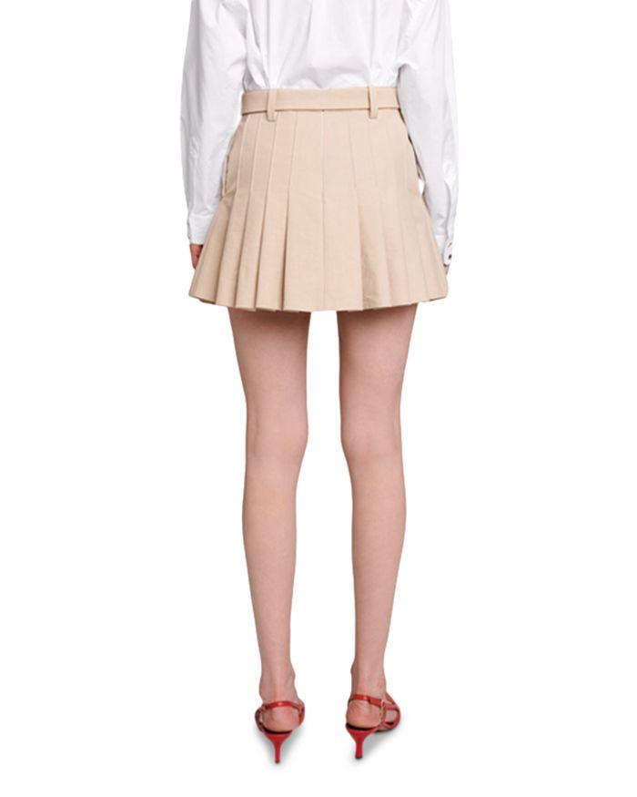 AIIZIE BEIGE PLEATED MINI SKIRT - product image