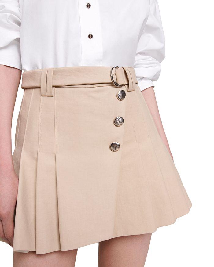AIIZIE BEIGE PLEATED MINI SKIRT - product image