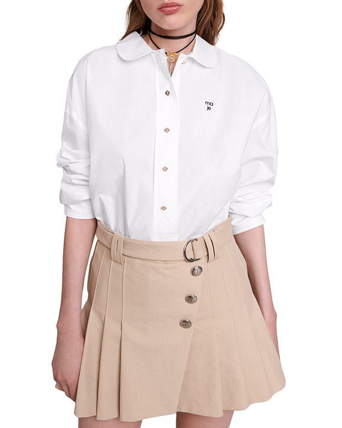 AIIZIE BEIGE PLEATED MINI SKIRT - product image