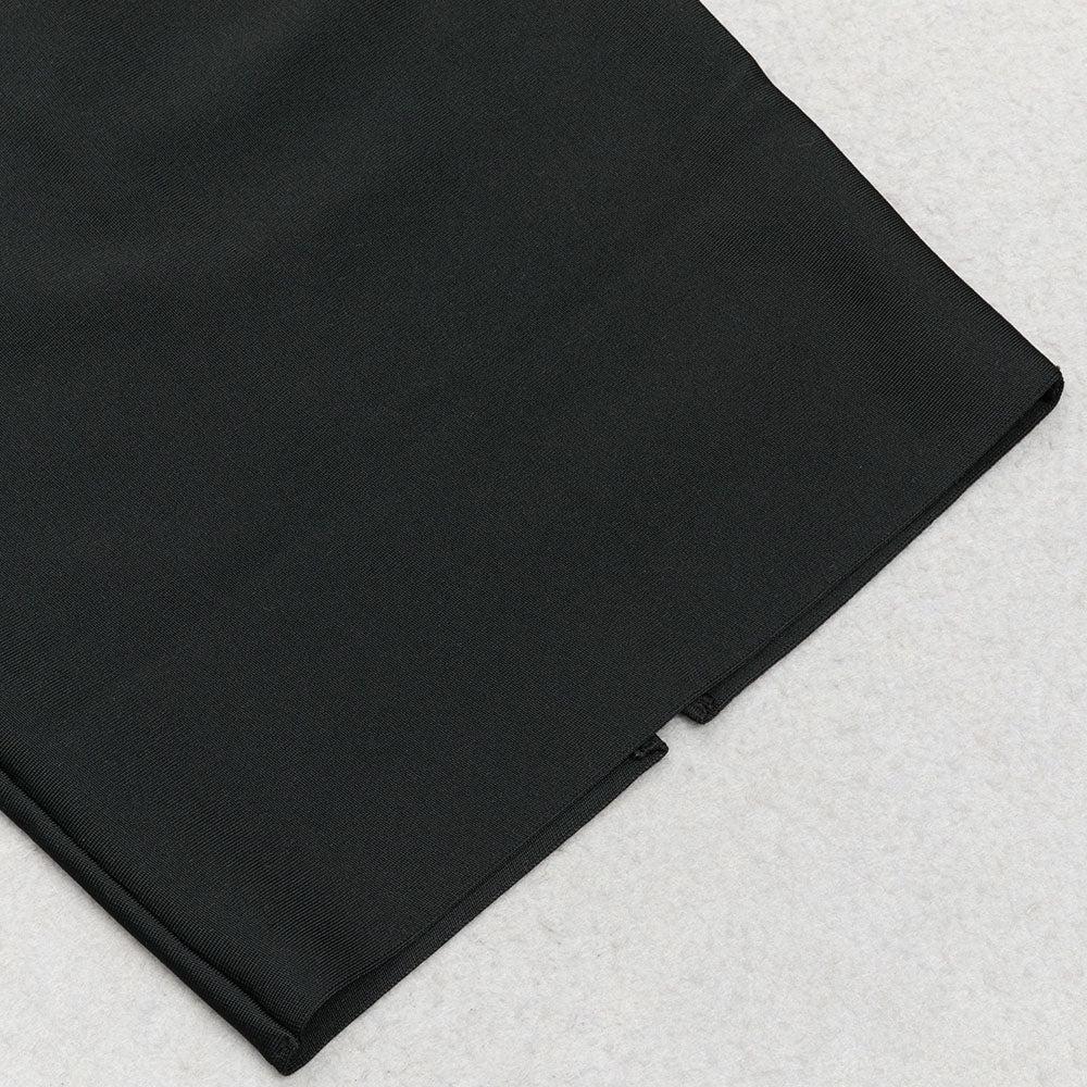 AIIZIE BLACK CUT OUT MESH MINI DRESS - product image