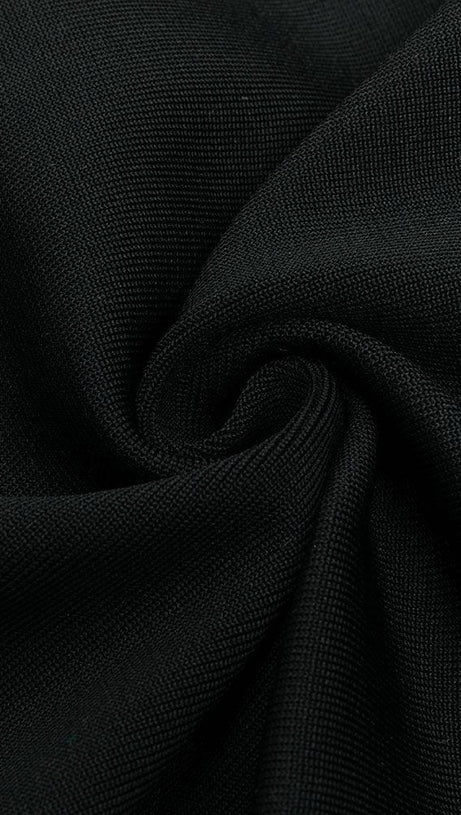 BLACK CUT OUT MESH MINI DRESS