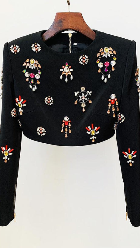 SCHWARZES ROCKSET MIT STRASSSTEINEN