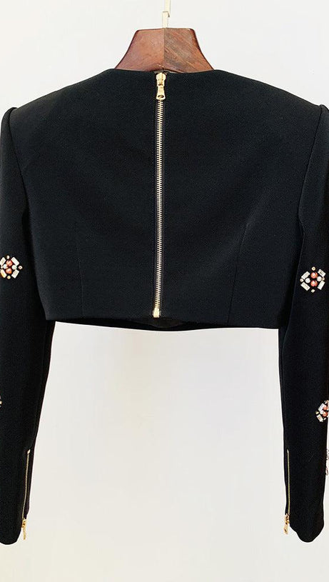 SCHWARZES ROCKSET MIT STRASSSTEINEN