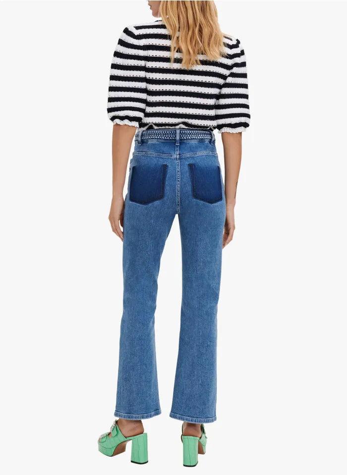 AIIZIE BRAIDED TRIM JEANS - product image
