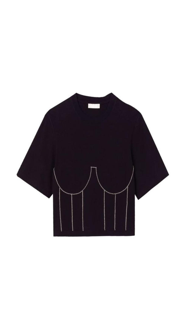 AIIZIE BUSTIER CROPPED TEE - product image