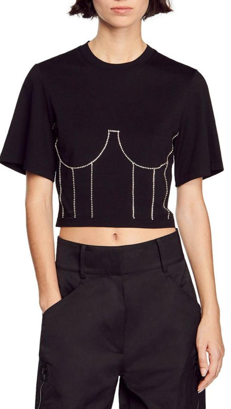 T-SHIRT CORTA CON BUSTIER 