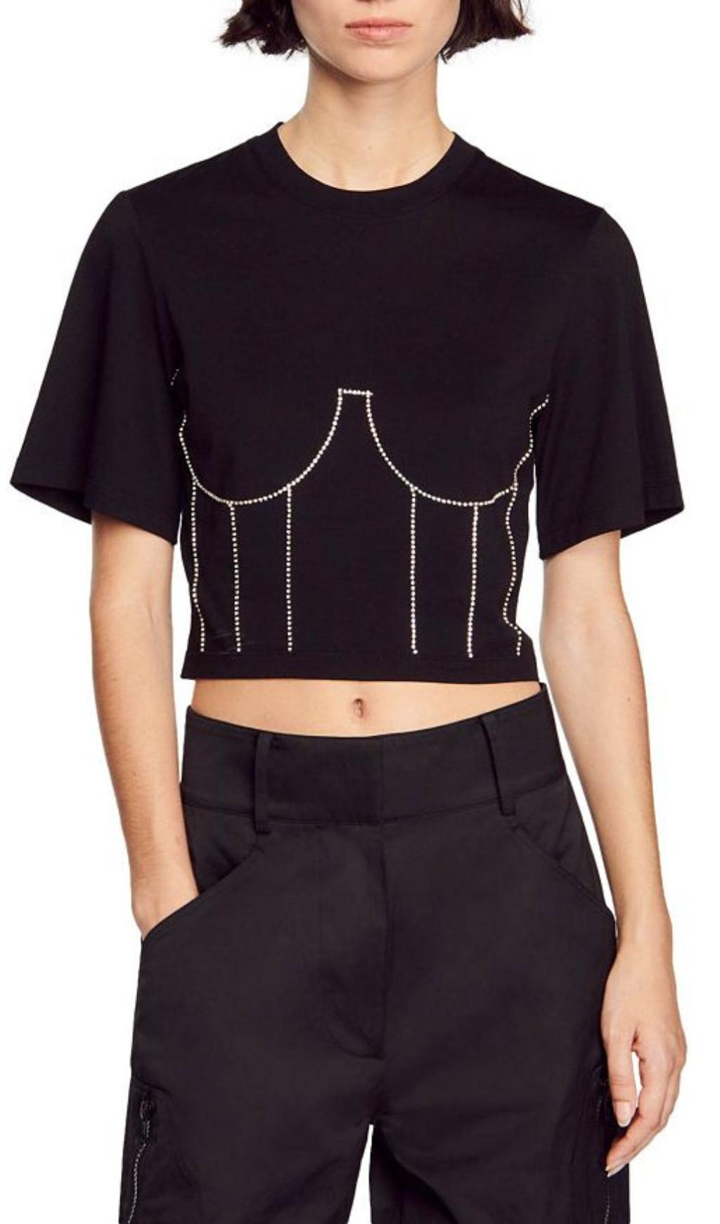 T-SHIRT CORTA CON BUSTIER 