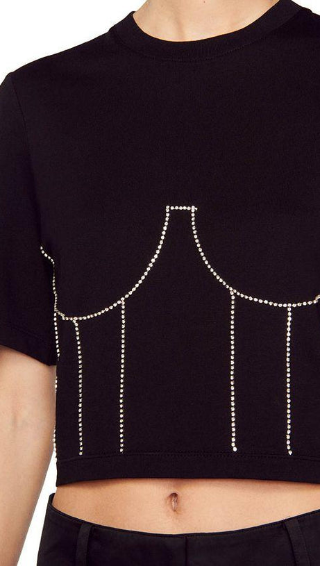 T-SHIRT CORTA CON BUSTIER 