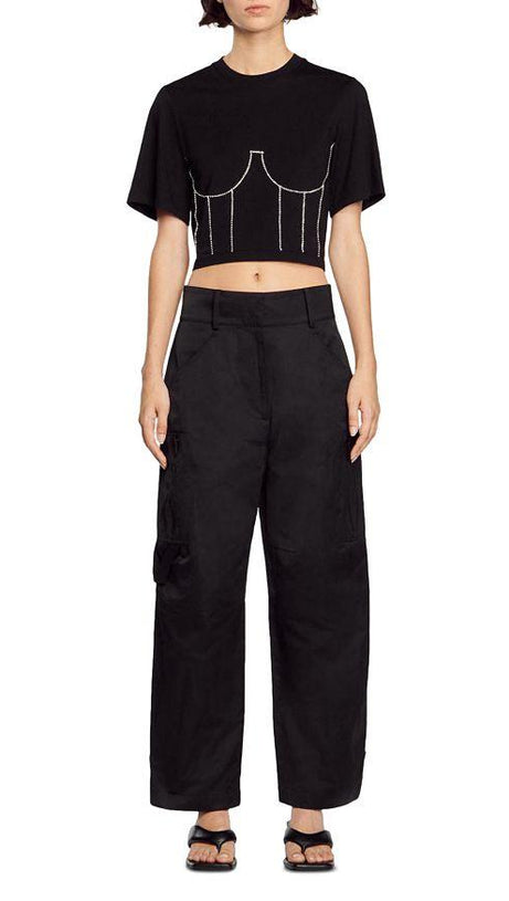 T-SHIRT CORTA CON BUSTIER 