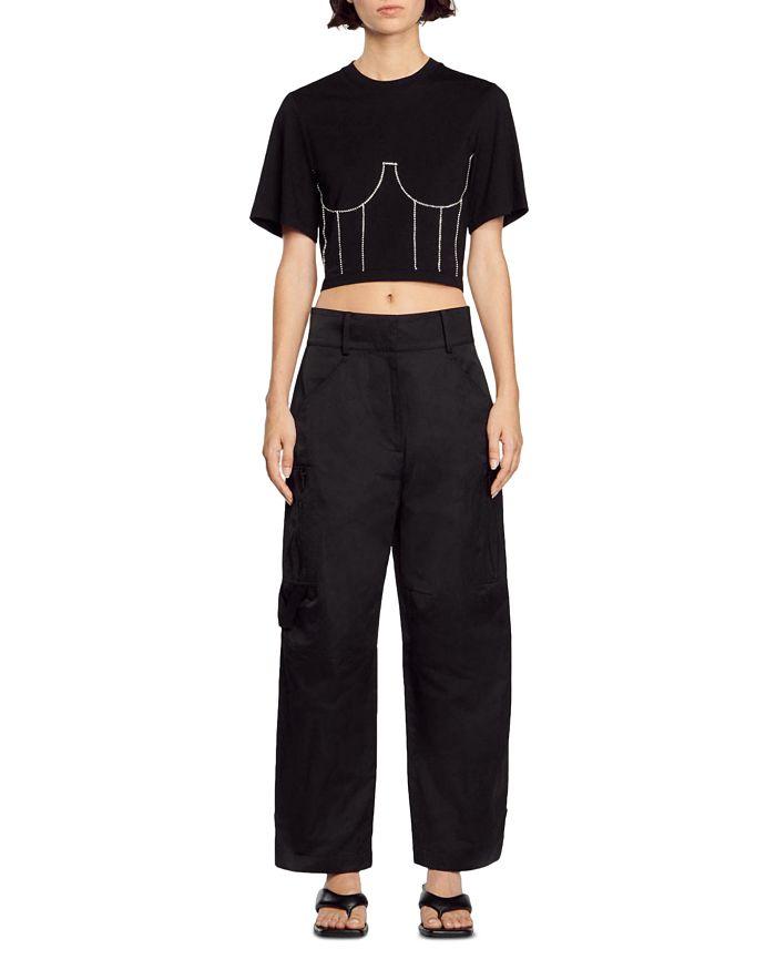 AIIZIE BUSTIER CROPPED TEE - product image