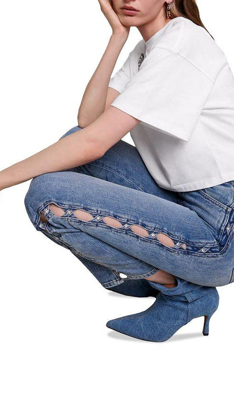 T-SHIRT IN COTONE CON FARFALLA 