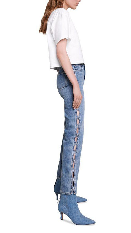 T-SHIRT IN COTONE CON FARFALLA 