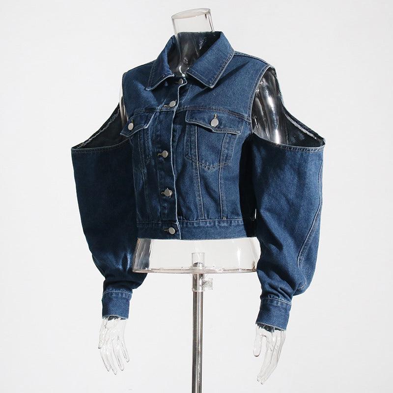 SET DI PANTALONI IN DENIM CON BOTTONI E TAGLIO