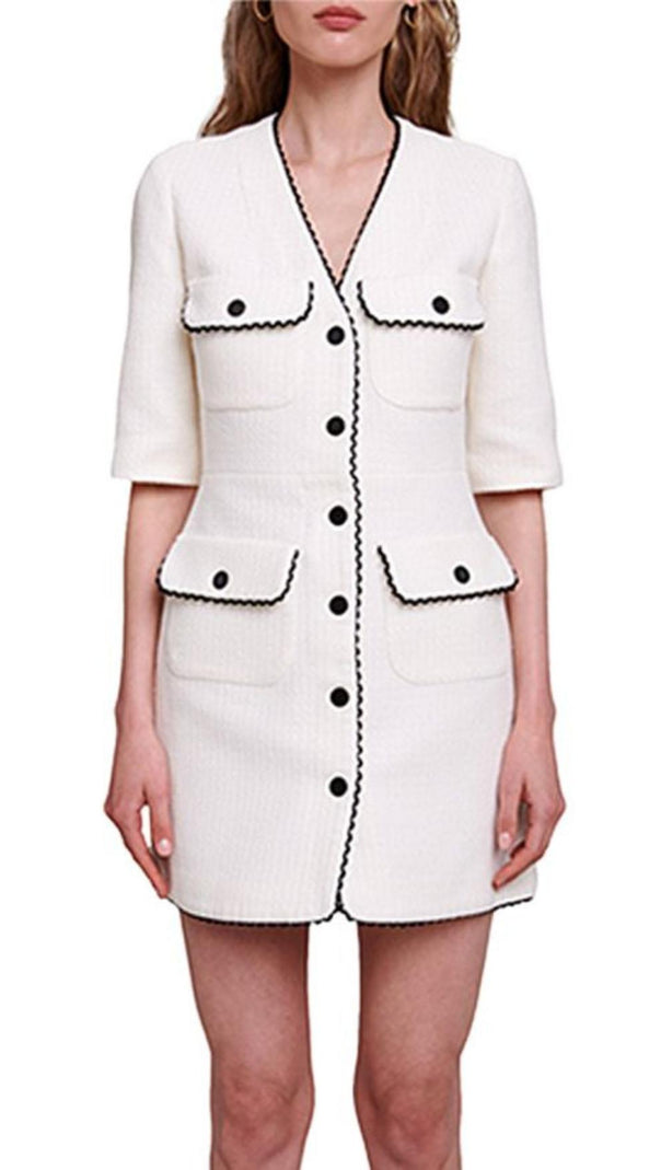 AIIZIE BUTTON FRONT MINI DRESS - product image