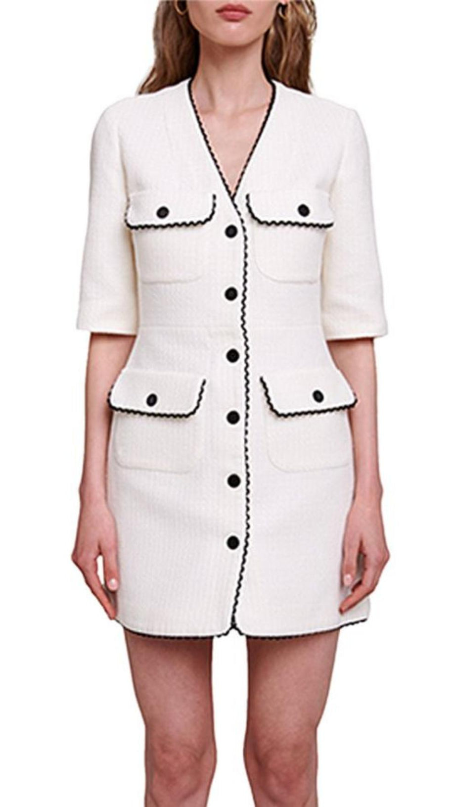 MINI ABITO CON BOTTONI FRONTALI 