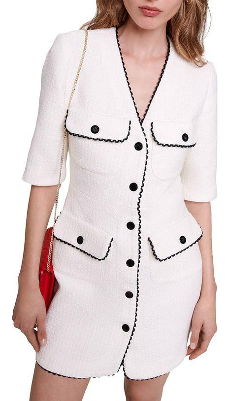 MINI ABITO CON BOTTONI FRONTALI 