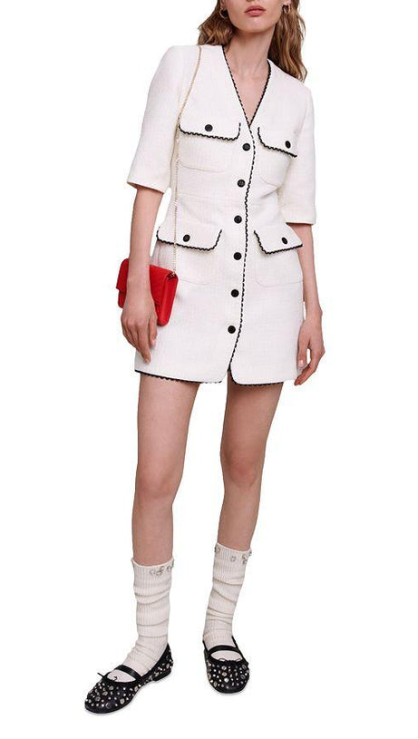 MINI ABITO CON BOTTONI FRONTALI 