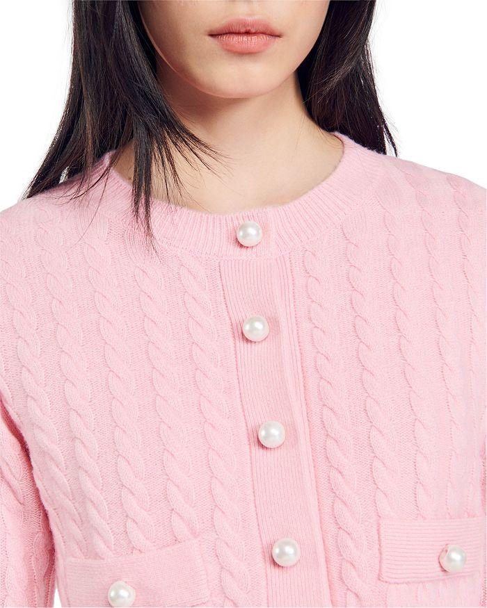 AIIZIE CABLE KNIT CROPPED CARDIGAN - product image