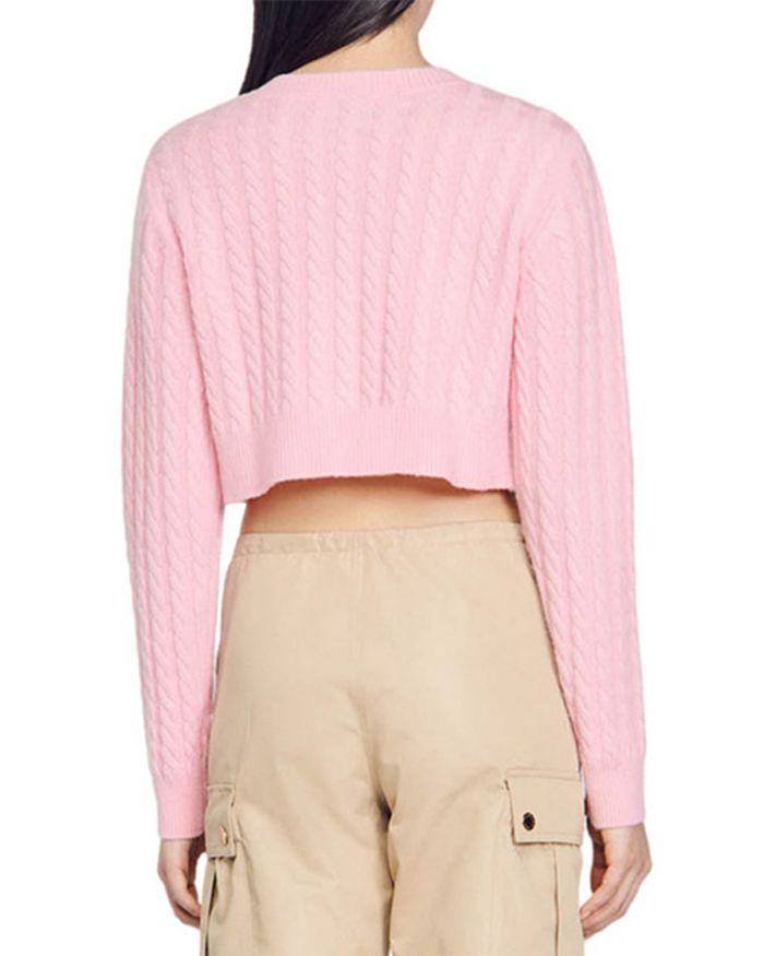 AIIZIE CABLE KNIT CROPPED CARDIGAN - product image