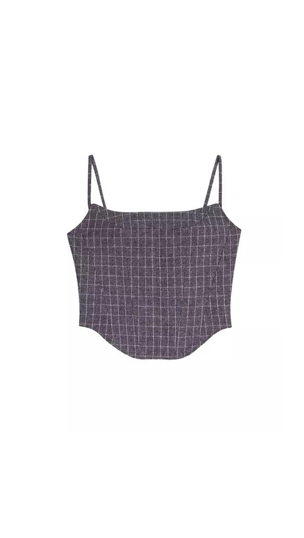 AIIZIE CHECK CORSET STYLE TOP - product image