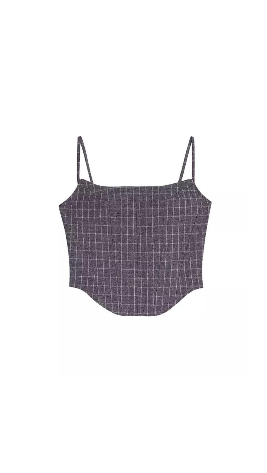 CHECK CORSET STYLE TOP