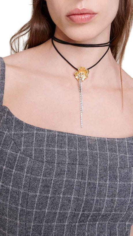 CHECK CORSET STYLE TOP