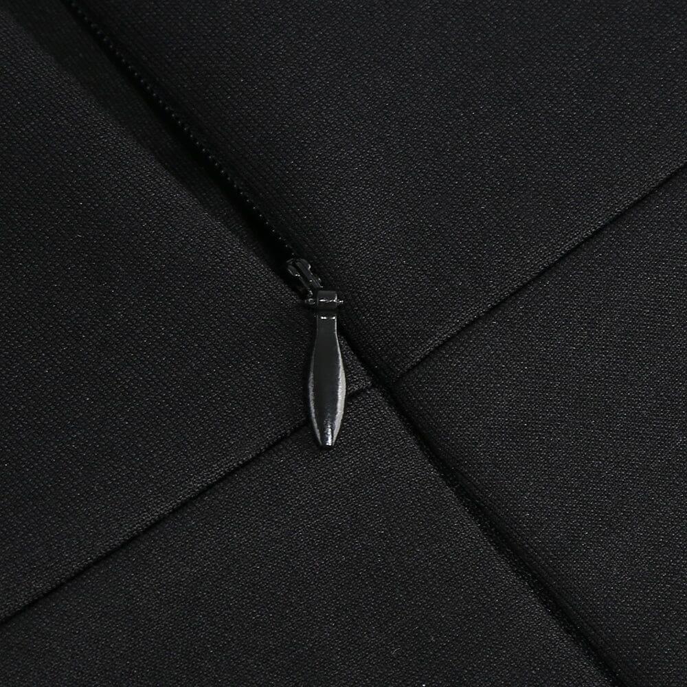 MINI ABITO CON PIUME SENZA SPALLINE NERO