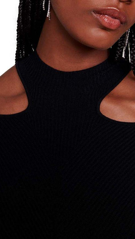 COLD SHOULDER MINI DRESS