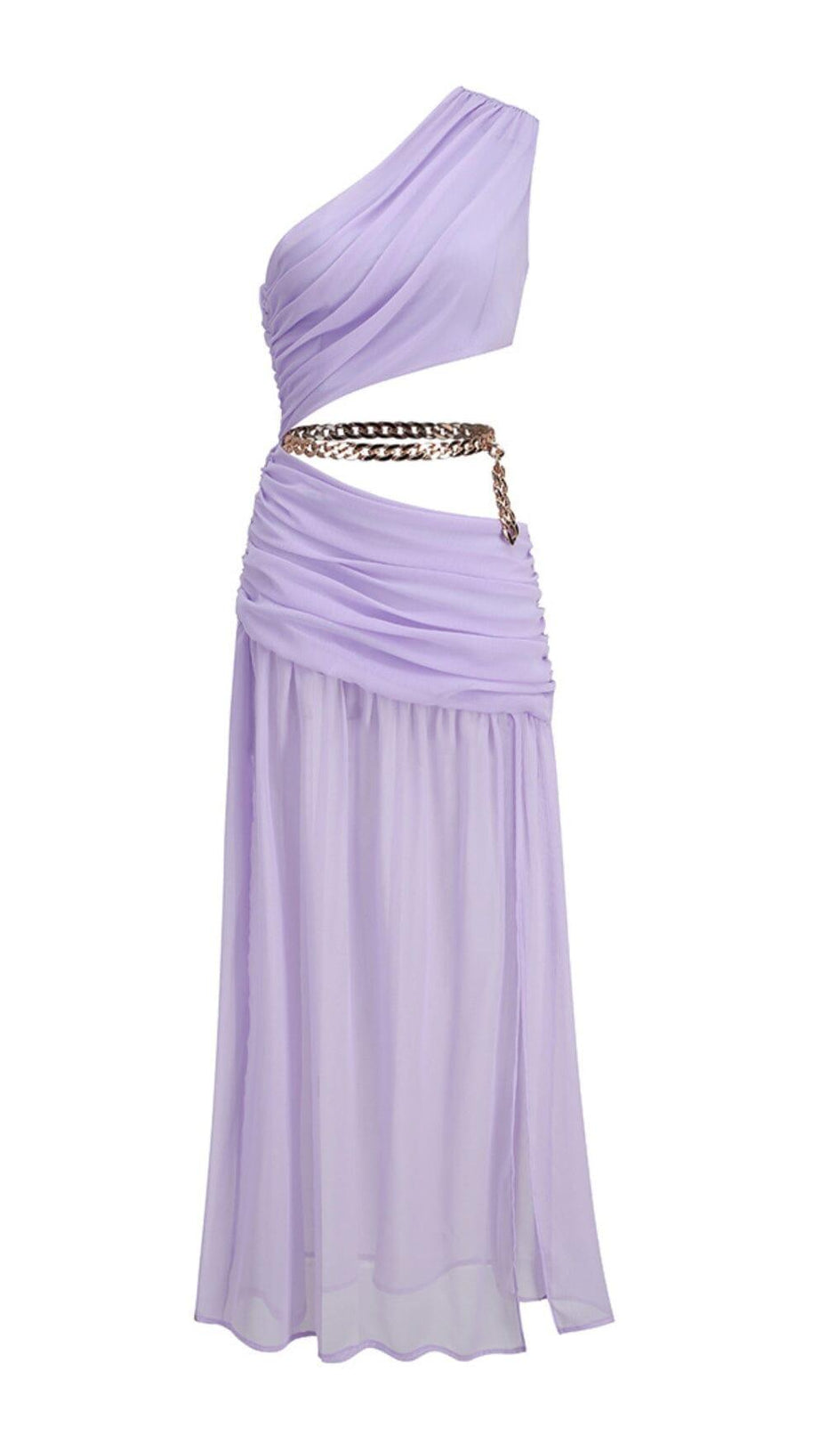 SPLIT MAXI DRESS IN LAVENDER