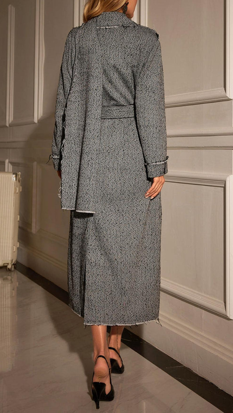 COLLAR HOUNDSTOOTH COAT