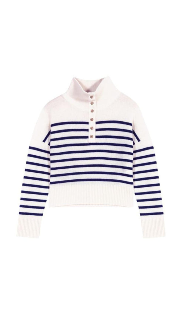 AIIZIE COLLARED STRIPED SWEATER - product image