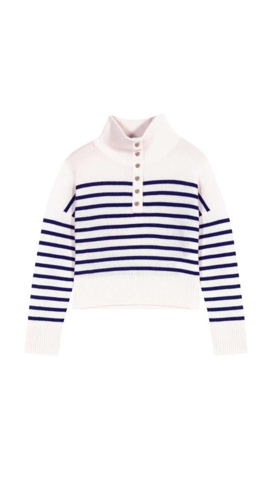 COLLARED STRIPED SWEATER