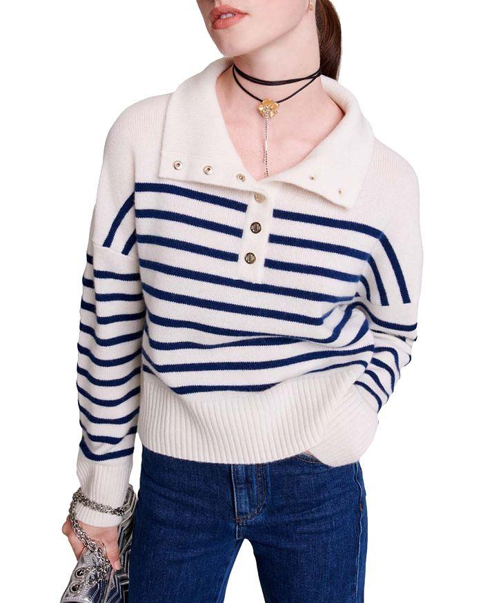 COLLARED STRIPED SWEATER