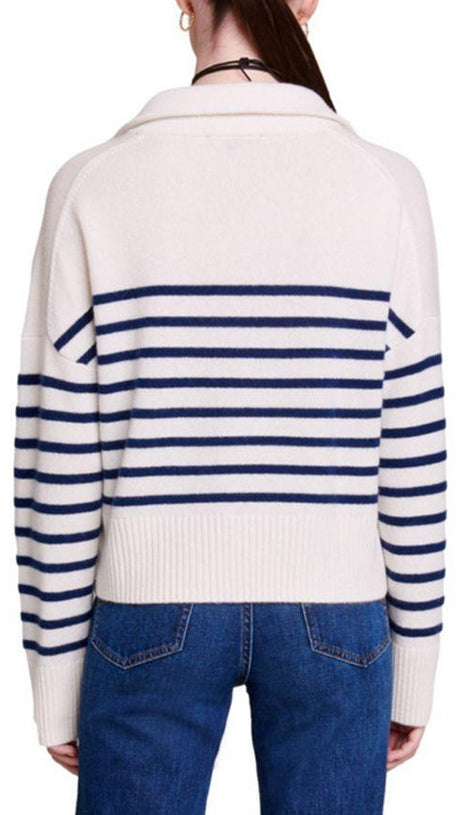 COLLARED STRIPED SWEATER