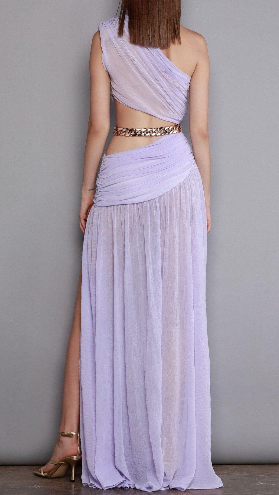 SPLIT MAXI DRESS IN LAVENDER