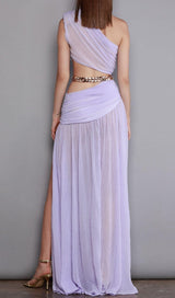 SPLIT MAXI DRESS IN LAVENDER