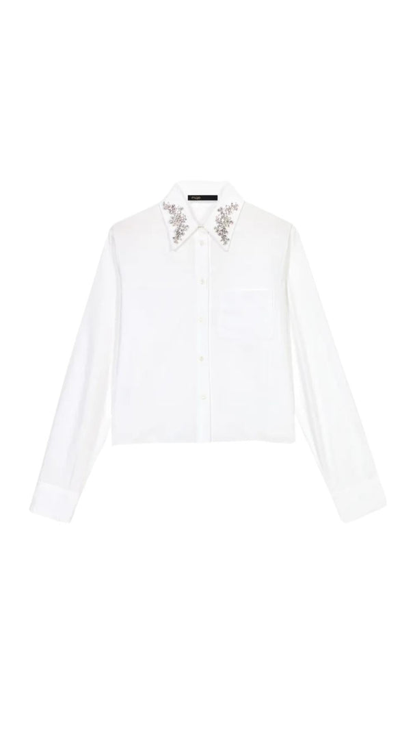 AIIZIE COTTON EMBELLISHED COLLAR SHIRT - product image