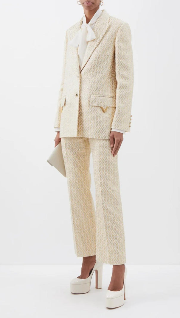 AIIZIE COTTON-BLEND TWEED JACKET SUIT - product image