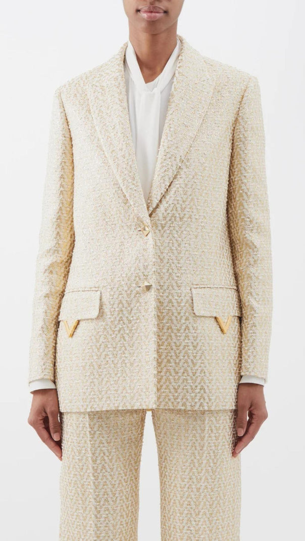 AIIZIE COTTON-BLEND TWEED JACKET SUIT - product image