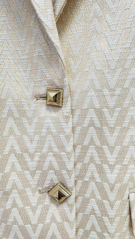 COTTON-BLEND TWEED JACKET SUIT