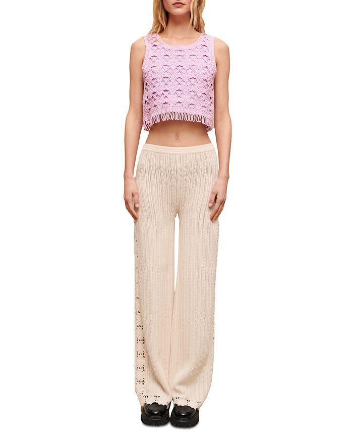 AIIZIE CRCHET TRIM KNIT PANTS - product image