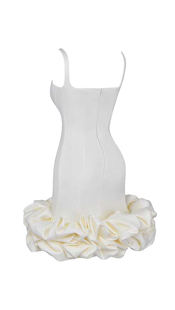 AIIZIE IVORY RUFFLE HEM DRESS - product image