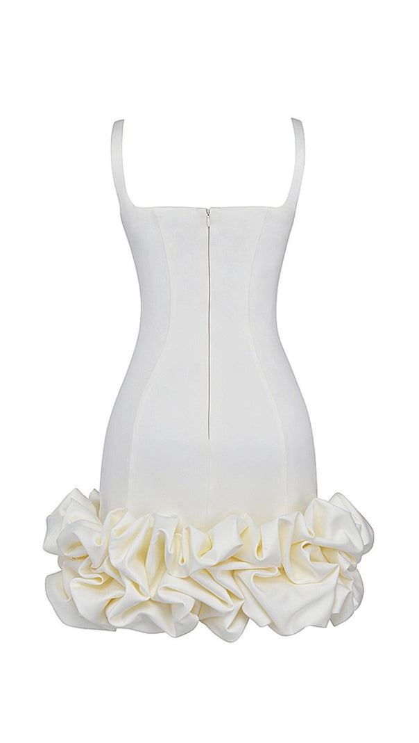AIIZIE IVORY RUFFLE HEM DRESS - product image