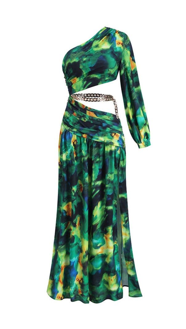 AIIZIE LONG SLEEVE MAXI DRESS IN GREEN - product image
