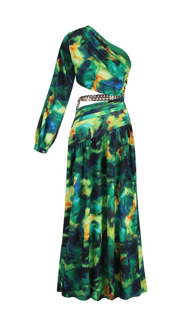AIIZIE LONG SLEEVE MAXI DRESS IN GREEN - product image