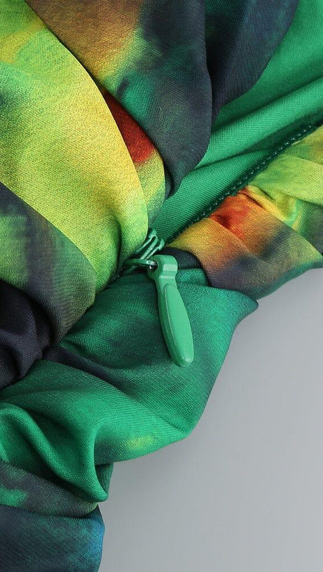 LONG SLEEVE MAXI DRESS IN GREEN