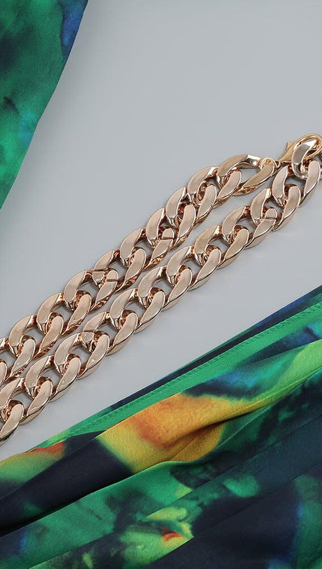 LONG SLEEVE MAXI DRESS IN GREEN